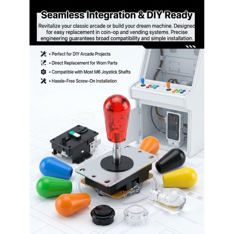 Vending Arcade Games - 1 PCS M6 Joystick American Ball