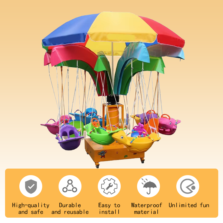 Mini Carousel Ride for Kids Ou - Coin Operated Kiddie Ride recension och pris
