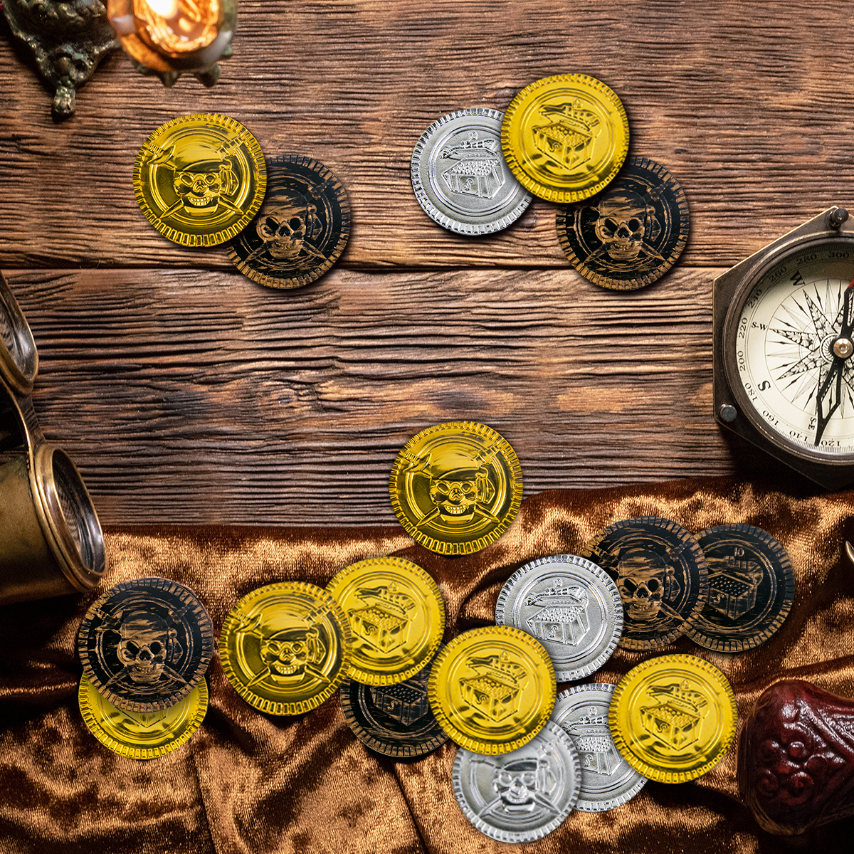 20/40pcs Pirate Coins Plastic  - Token Coin Mechanism recension och pris