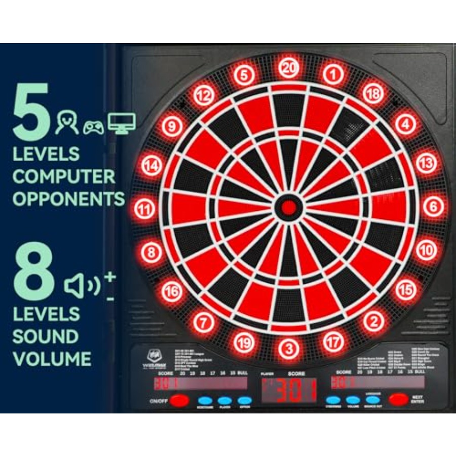 Electronic Dart Board LED Elec - Electronic Dartboard Cabinet recension och pris