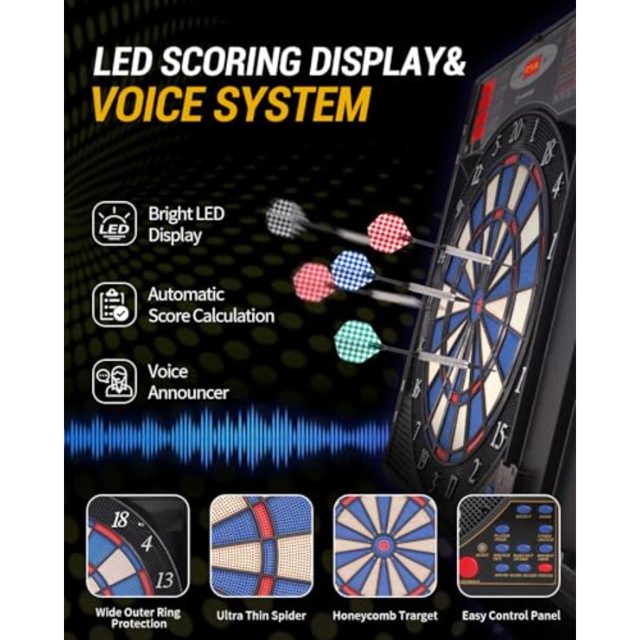Electronic Dart Board Set, Sof - Electronic Dartboard Cabinet recension och pris
