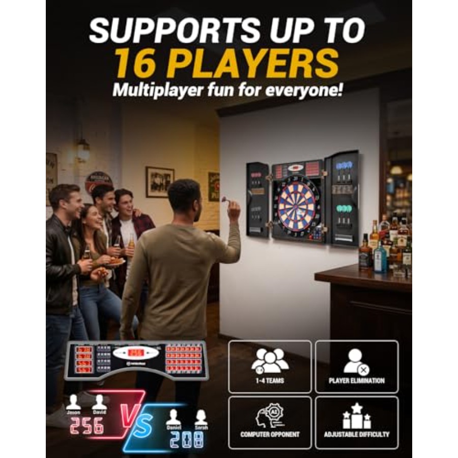 Electronic Dart Board Set, Sof - Electronic Dartboard Cabinet recension och pris