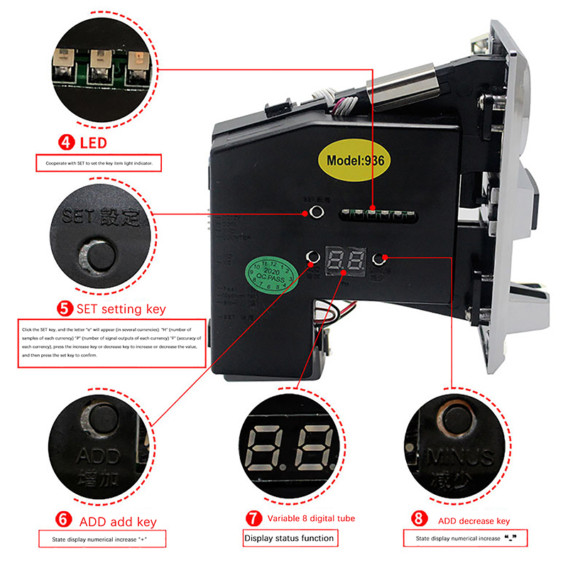 1Pc 616 Multi Coin Slot Accept - Arcade Vending Machines recension och pris