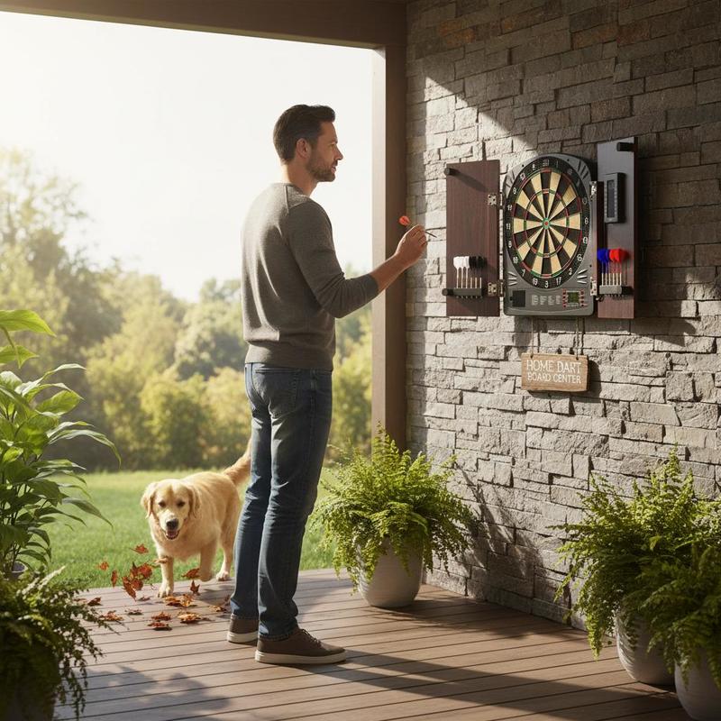 Dartboard and cabinet set Home - Electronic Dartboard Cabinet recension och pris