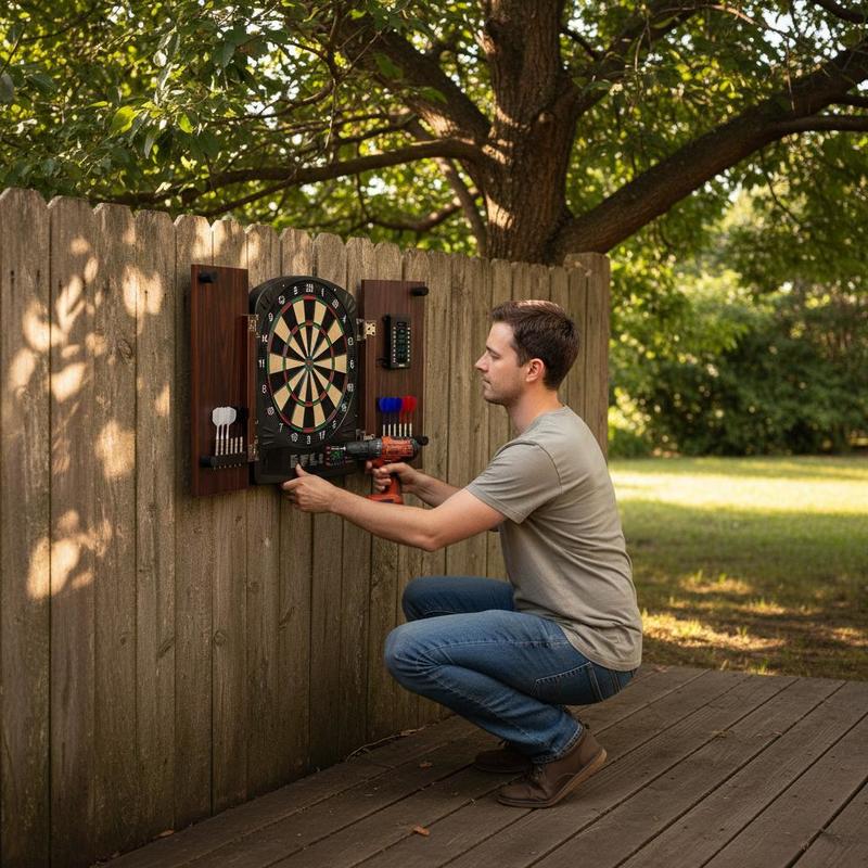 Dartboard and cabinet set Home - Electronic Dartboard Cabinet recension och pris