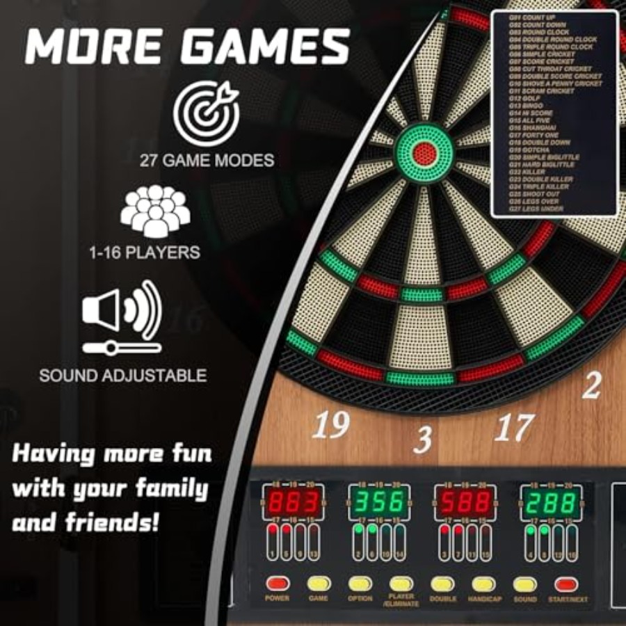Electronic Dart Board Cabinet  - Electronic Dartboard Cabinet recension och pris